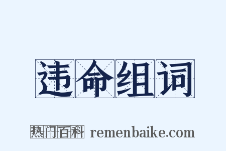 违命组词是什么意思的图片